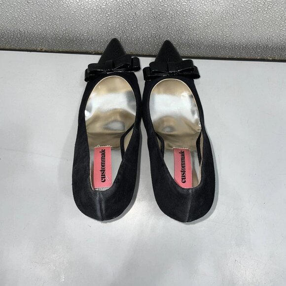 NEW CUSTOMMADE Awa Classic Suede Pumps – Black – Size 9.5 – New Without Box - Picture 4 of 8
